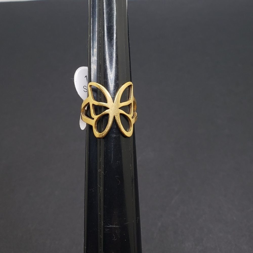 gold butterfly ring STAINLESS steel